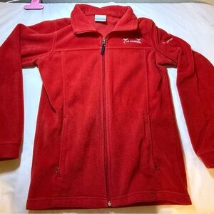 Columbia Kids Red Full-Zip Fleece Jacket